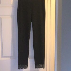 Michael Kors lace trim black leggings.